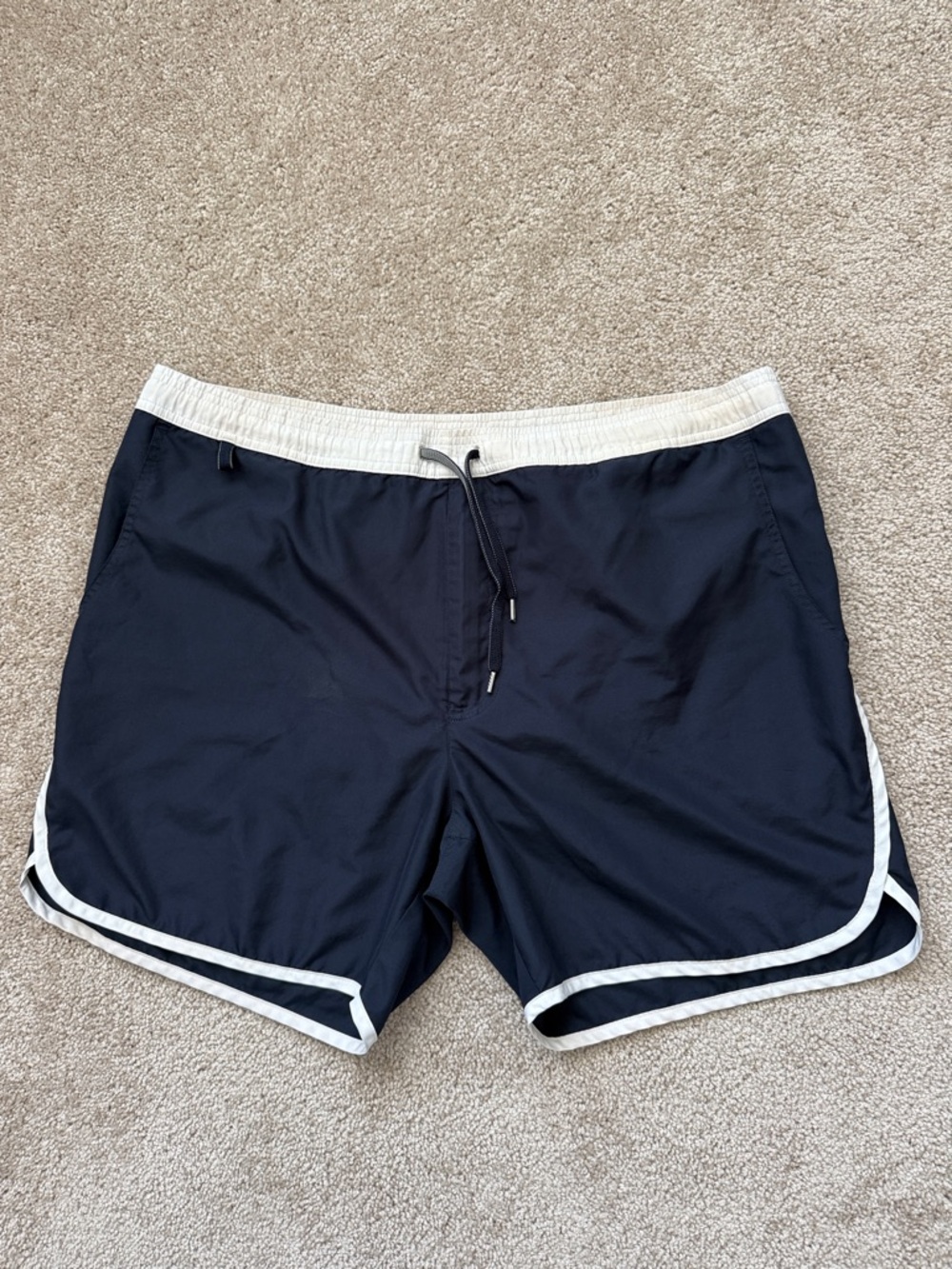 Zegna Sport Swim Trunks Navy Cream